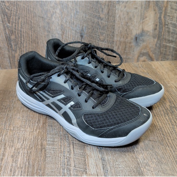 Asics Shoes - Asics Upcourt 5 1072A088 Womens Size 9.5 Tennis Shoes Black Pure Silver Sneaker